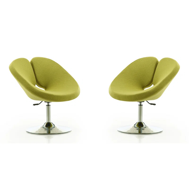 Upper Square™ Mori Upholstered Swivel Barrel Chair (Set of 2)