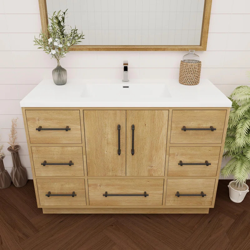 Victoria 47.2'' Single Bathroom Vanity with Acrylic Top