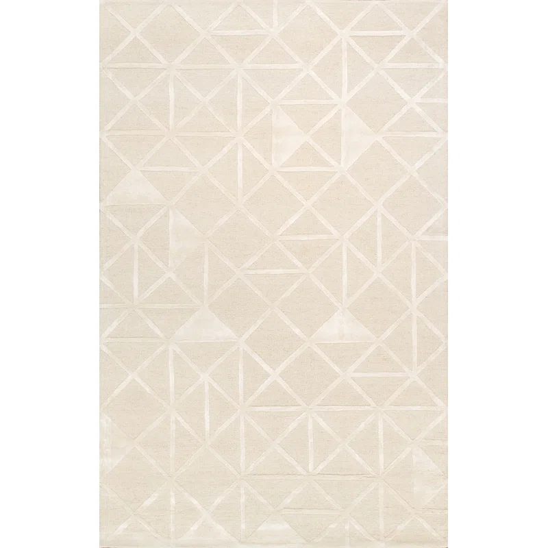 Hand Tufted Viscose Geometric Rug