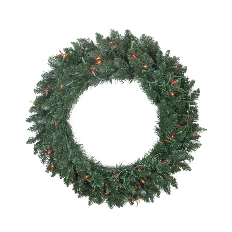 Northlight Seasonal Pre-Lit Traditional Pine Artificial Christmas Wreath - 30-Inch