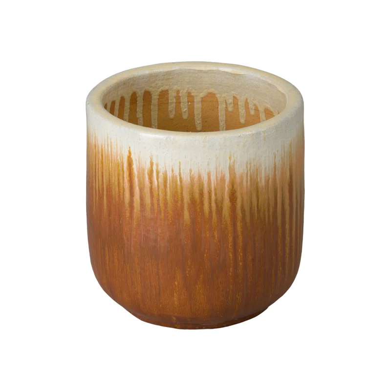 BARREL PLANTER, AMBER