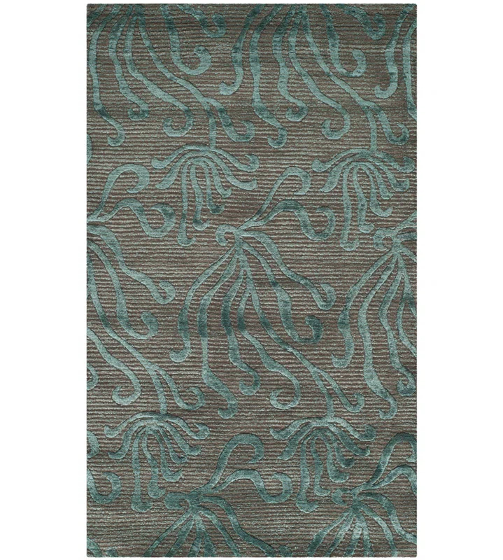 Seaflora Martha Stewart Silk & Wool Pile Floral Rug
