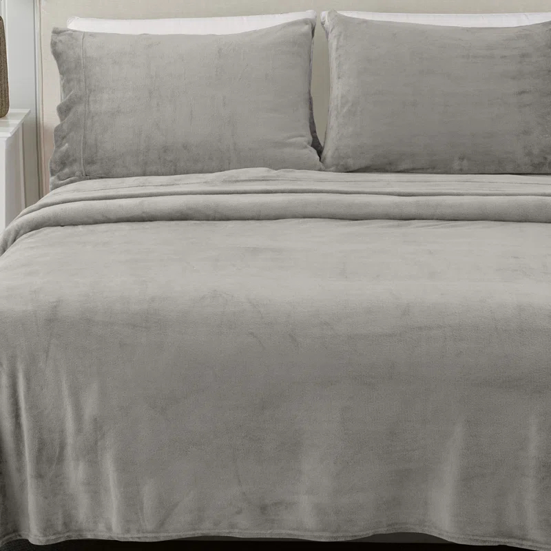 FreshFolds Ultra Soft Micro Plush Velvet Solid Sheet Sets