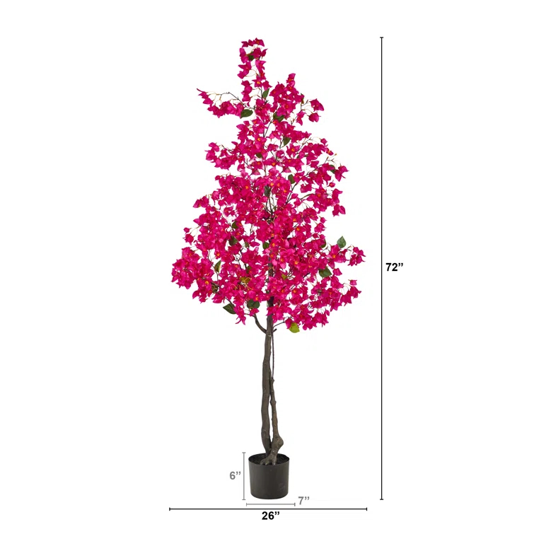 Primrue Faux Flowering Tree in Planter