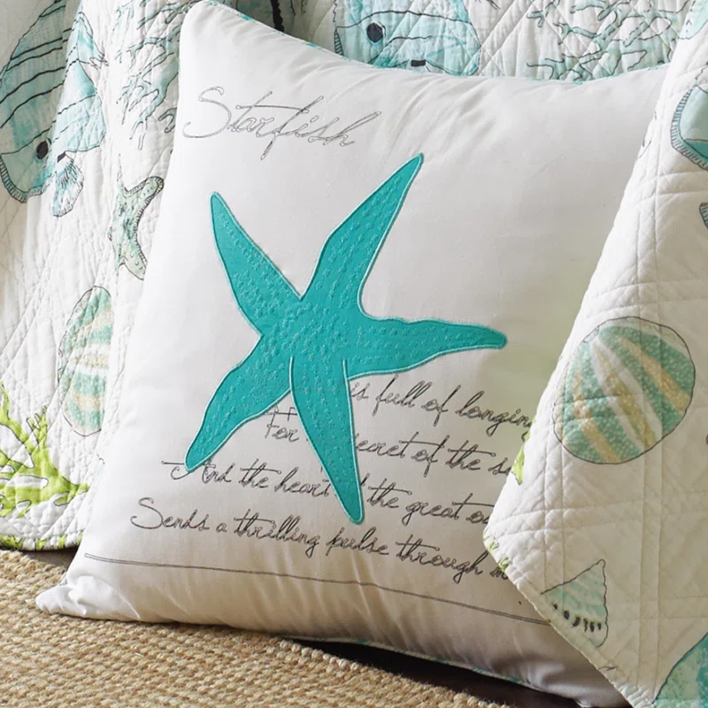 Levtex home Biscayne Teal Starfish Pillow