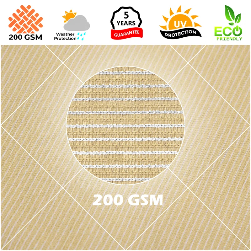 Royal Shade Royal Shade Rectangle 200 GSM Sun Shade Sail