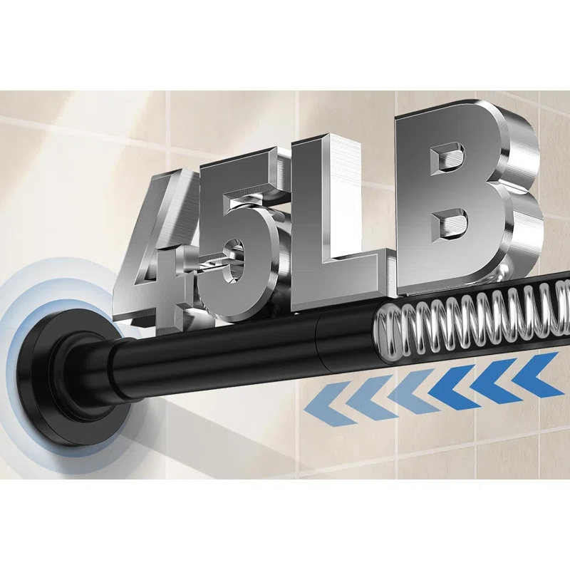 The Shower Curtain Rod, Adjustable 32-89 Inch Spring Tension Shower Rods.