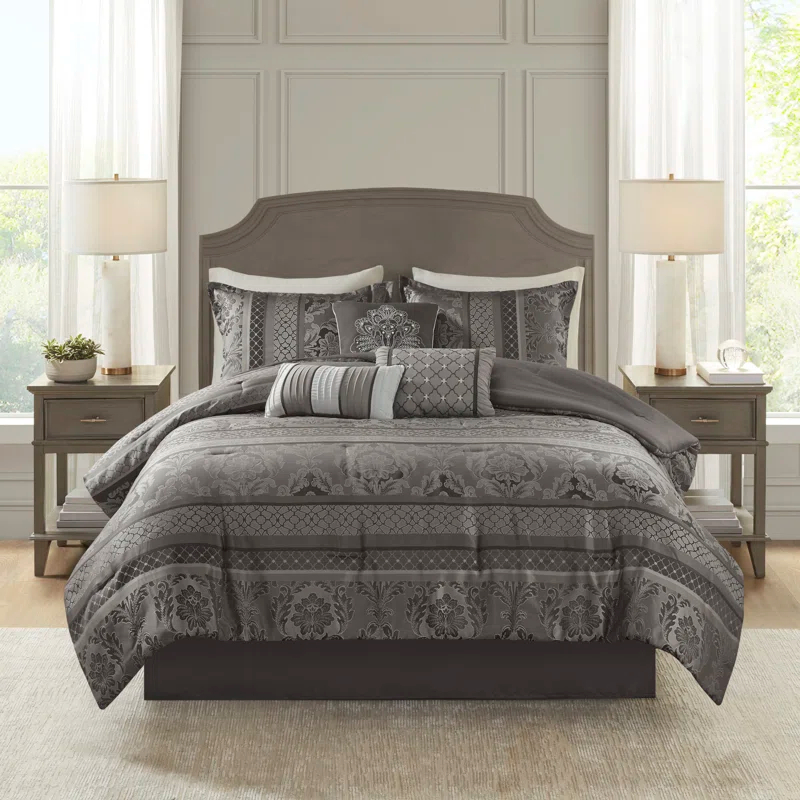 Madison Park Bellagio 7 Piece Jacquard Comforter Set