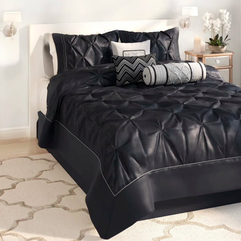 Madison Park Laurel 7 Piece Tufted Comforter Set