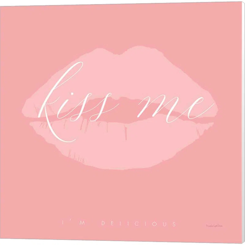 Mercer41 " Love Heart & Kiss Me " by Mercedes Lopez Charro 2 - Pieces (Set of 2)