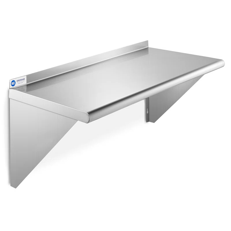 GRIDMANN NSF Stainless Steel Wall-Mount Shelf by Latitude Run