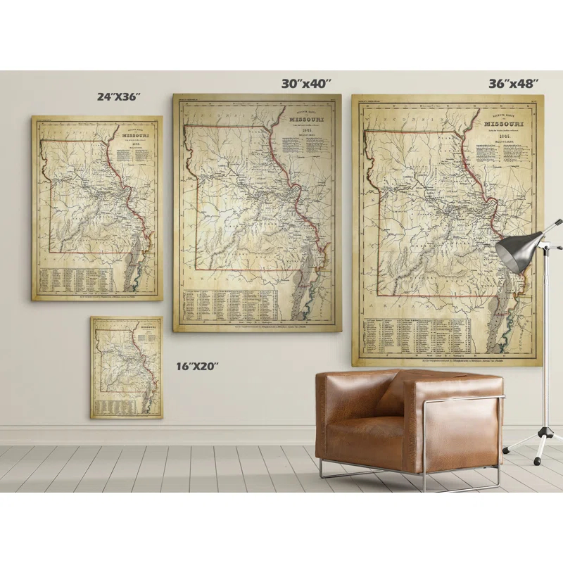 Wexford Home " Antique Map Missouri II "