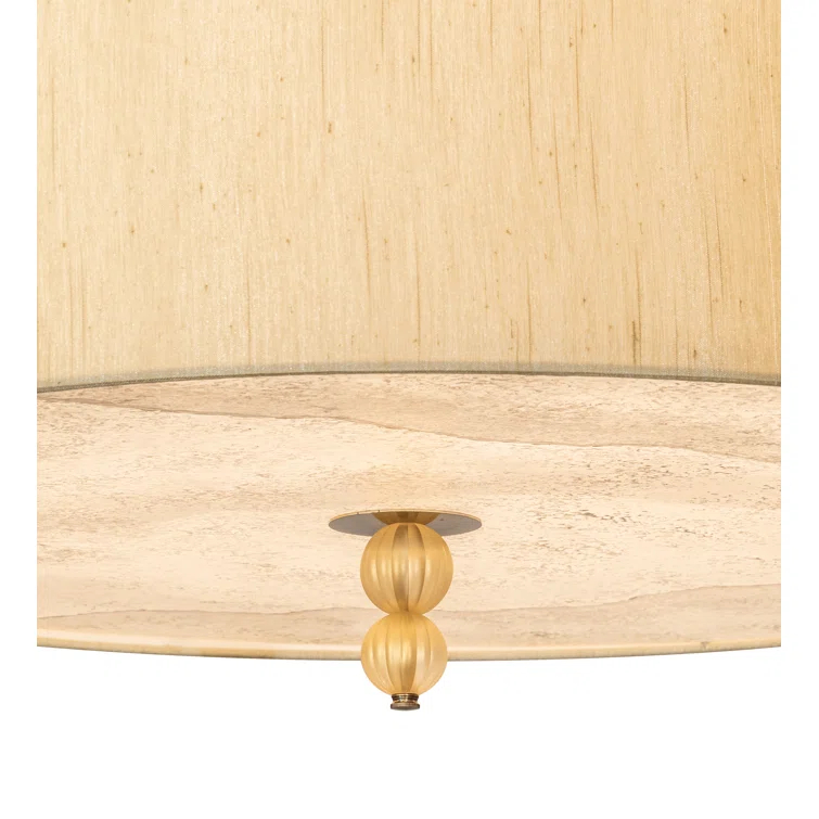 Meyda Lighting Cilindro Lujoso Fabric Semi Flush Mount