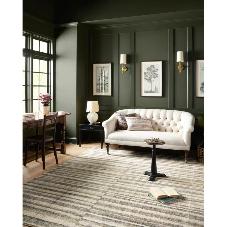 Humphrey Rug by Chris Loves Julia x Loloi - Natural and Moss / 5' x 7'