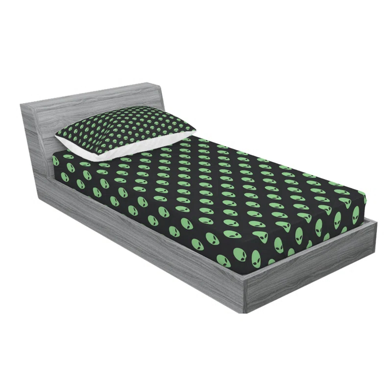 Ambesonne Alien Microfiber Sheet Set