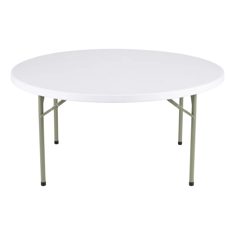 Norwood Commercial Furniture Round Blow-Molded Plastic Indoor/Outdoor Folding Training Table