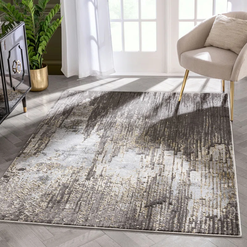 Wade Logan® Clomer Fairmount Geometric Gray Area Rug