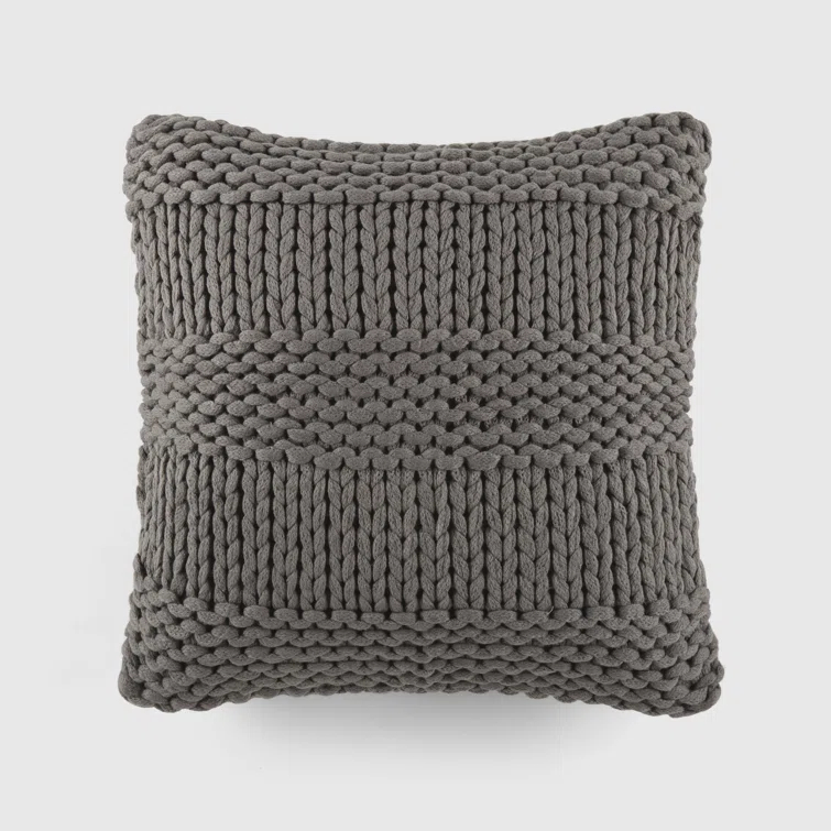 Becky Cameron Cozy Chunky Knit Acrylic Decor Throw Pillow