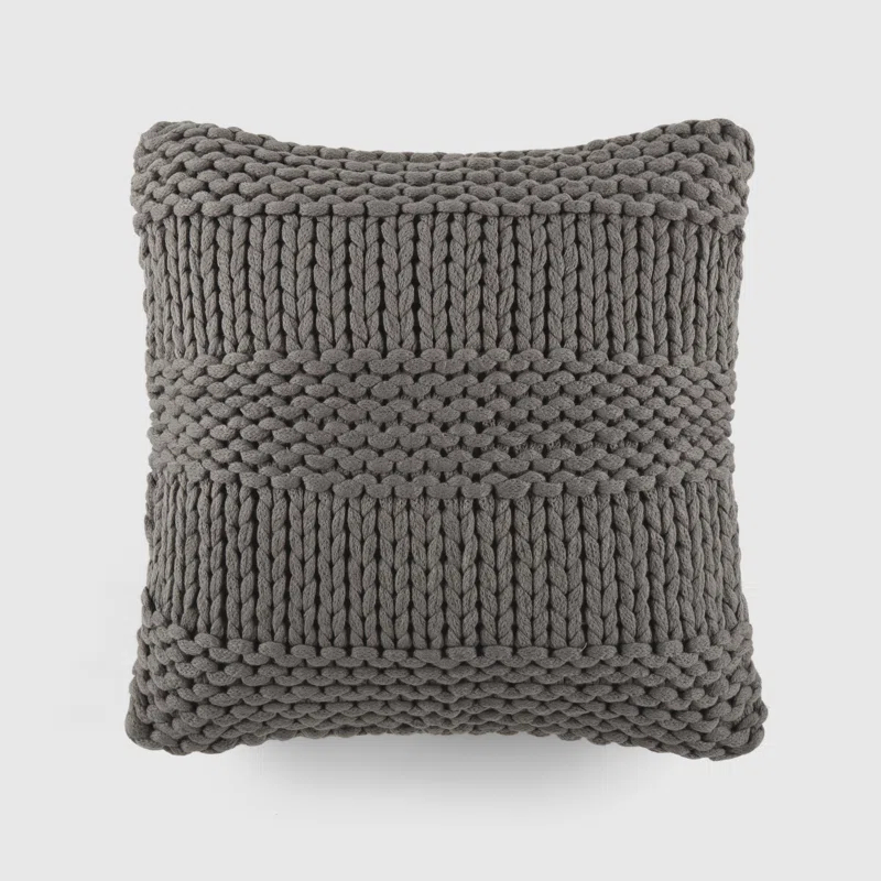 Becky Cameron Cozy Chunky Knit Acrylic Decor Throw Pillow