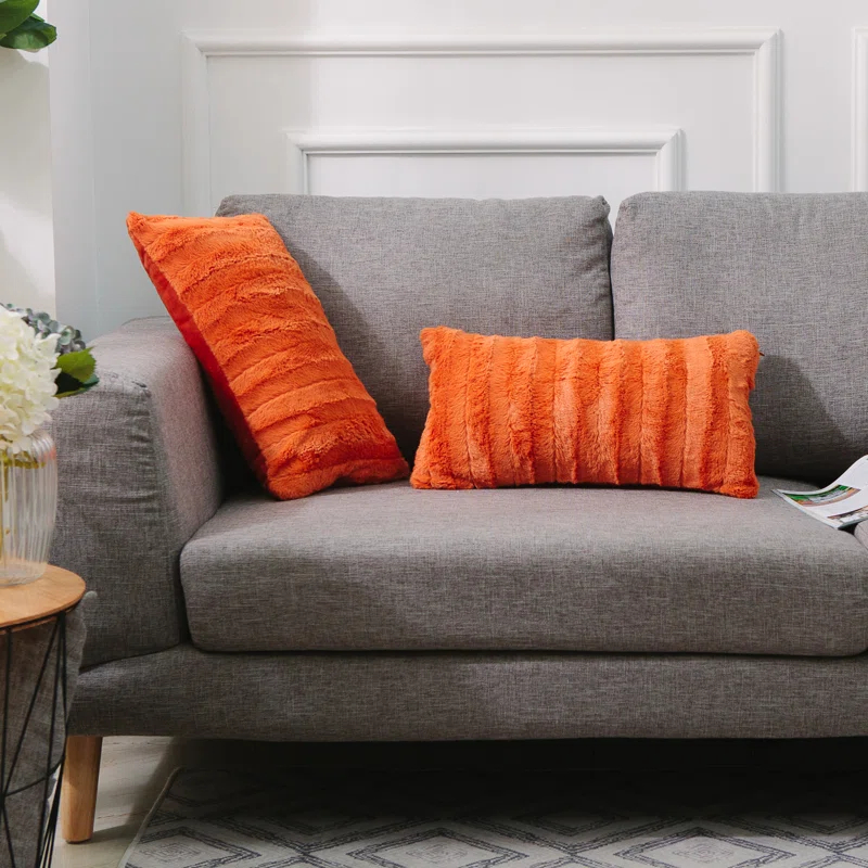 Faux Fur Throw Pillow (Set of 2)