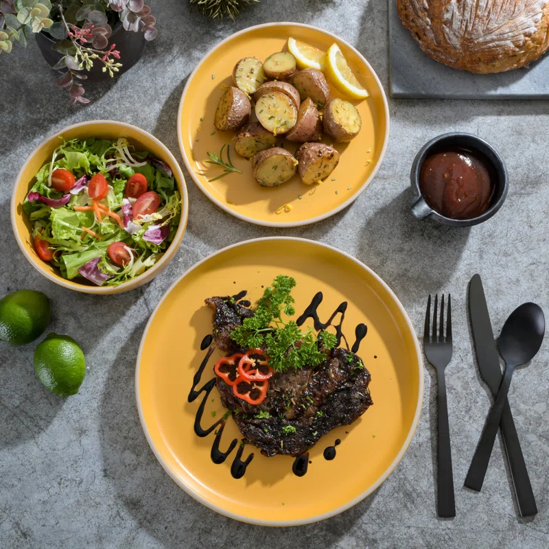 Gibson Gibson Soho Lounge Matte 18 Piece Dinnerware Set, Service for 6