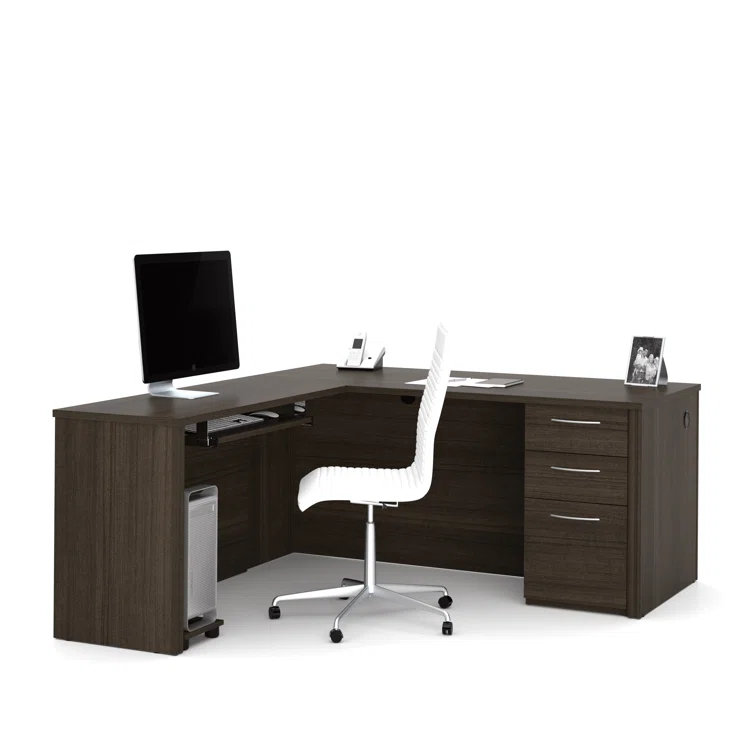 Inbox Zero Padro L-Shaped Executive Desk