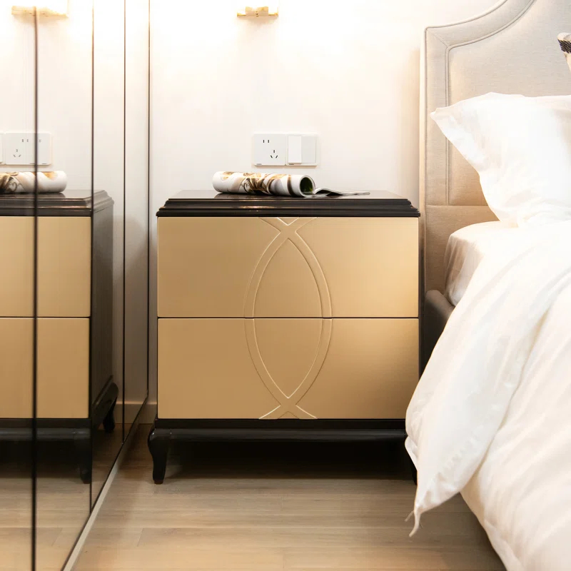 Jennifer Taylor Home Verona 23" Wide Contemporary Glam Storage Side Table