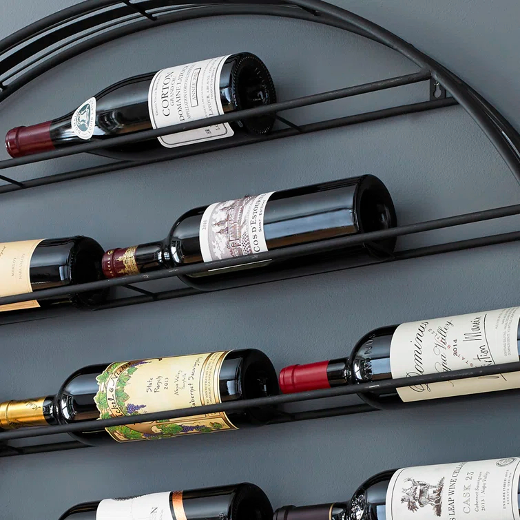 Wine Enthusiast Label View 12 Bottle Wall Mounted Wine Bottle Rack & Reviews | Wayfair