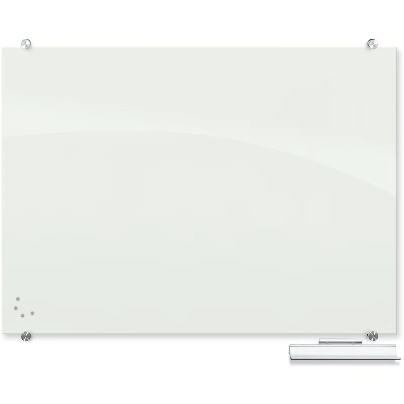 MooreCo Visionary Magnetic Wall Mounted Glass Dry Erase Board