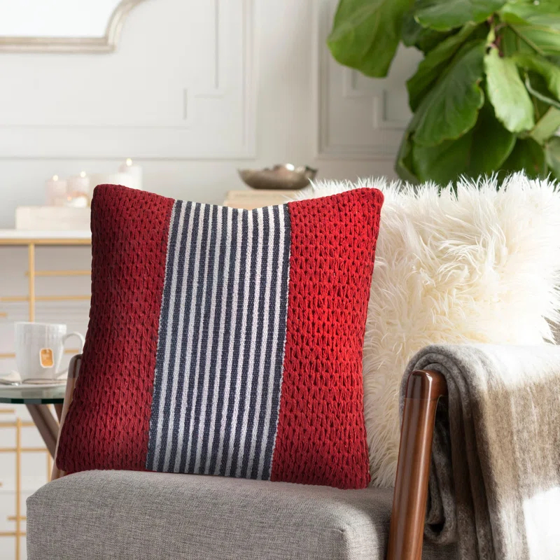 Evette Rios Throw Pillow Geometric Cotton Throw Pillow