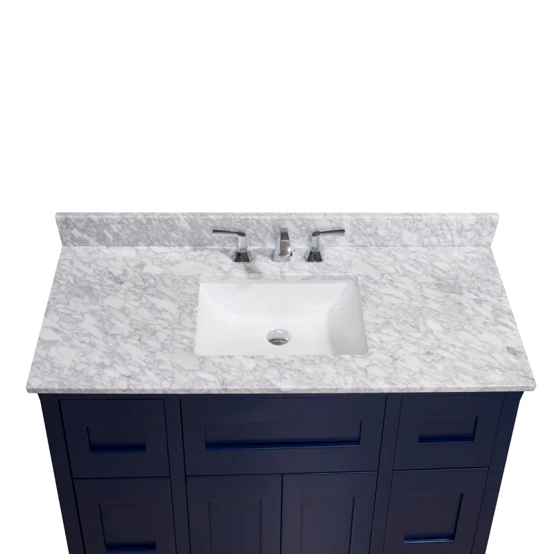 Oristano 49'' Marble Single Bathroom Vanity Top with Sink