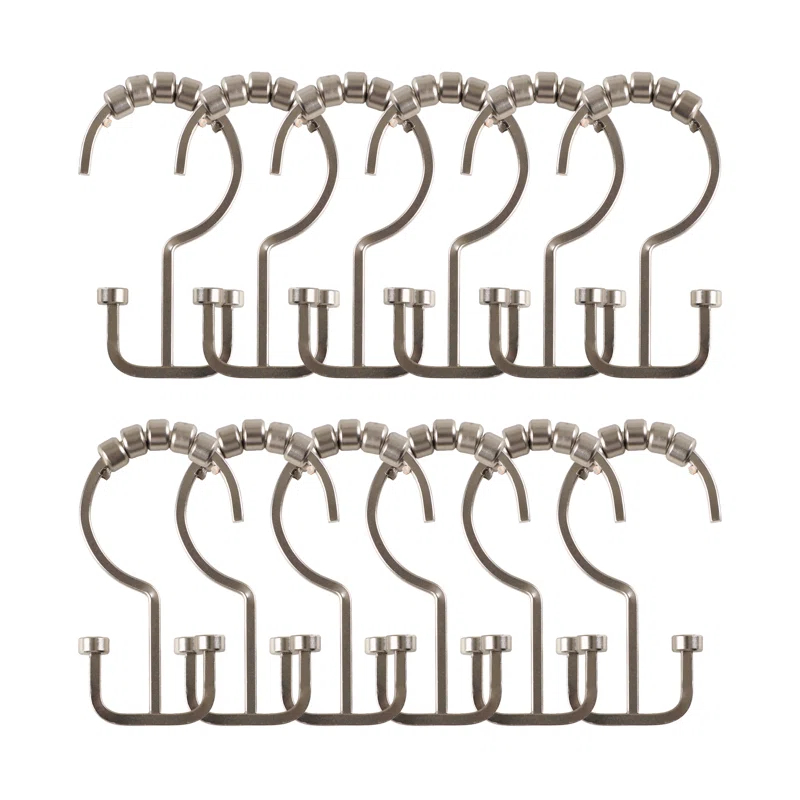 Utopia Alley Deco Steel Shower Curtain Hook (Set of 12)