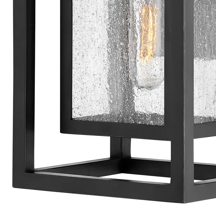 Hinkley Republic Seeded Glass Outdoor Wall Mount Lantern
