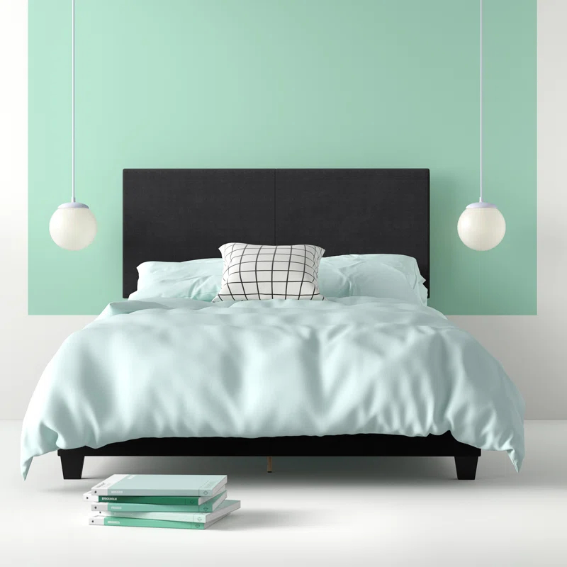 Boyd Sleep Boyd Sleep Milan Linen Fabric Upholstered Platform Bed Frame w/Adjustable Height Headboard, Strong Wood Slat Support, Box Spring/Foundation Required, Easy Effortless Assembly