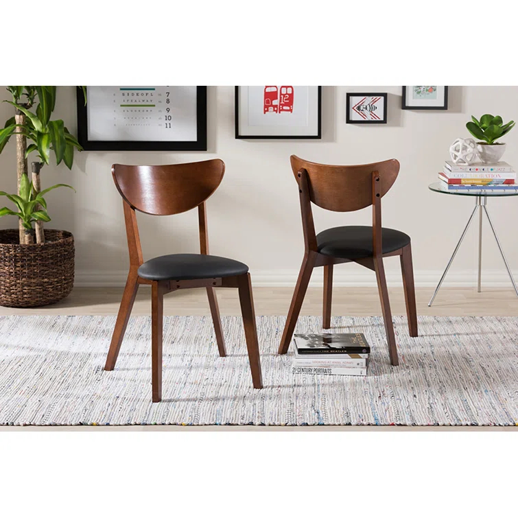 George Oliver Brydon 18.9'' H Upholstered Walnut Side Chair (Set of 2)