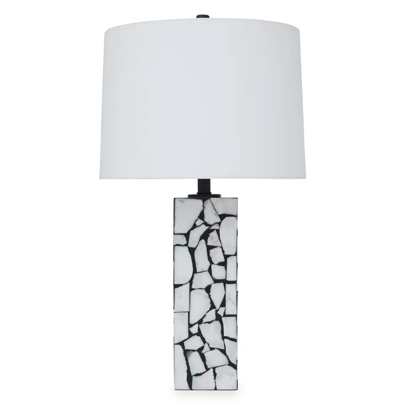 Wade Logan® Chaun Marble,Or Stone Like,Stone And Table Lamp