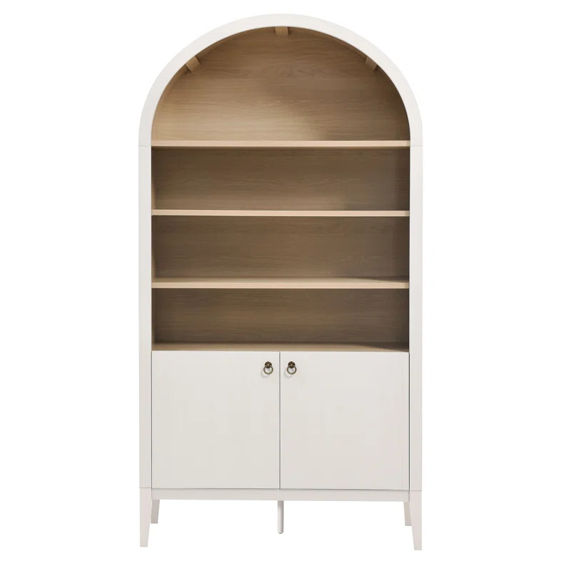 Modway Nolan 74" Tall Arched Storage Display Cabinet Bookshelf