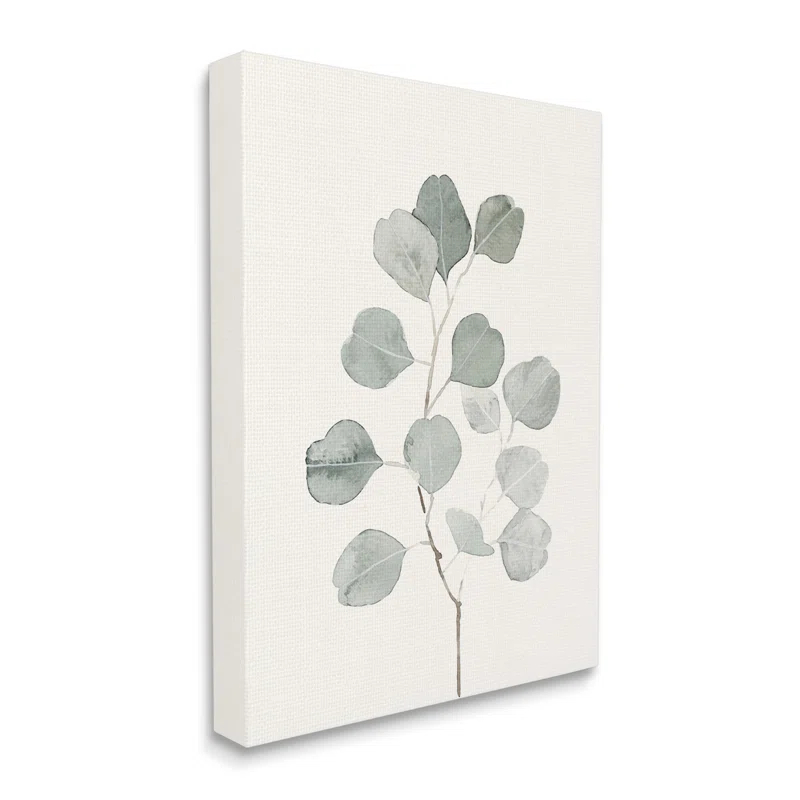Stupell Industries " Flattened Sage Botanical Stem Delicate Leaf Plant " by Emma Caroline Painting Print