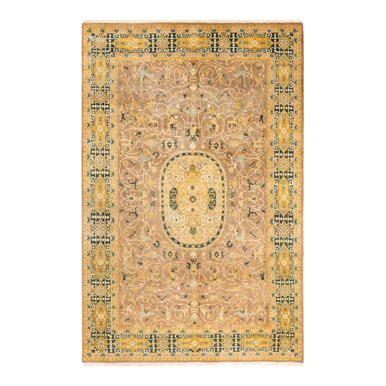 Isabelline One-of-a-Kind 6' 0" X 9' 5" 2000s Wool Area Rug in Brown