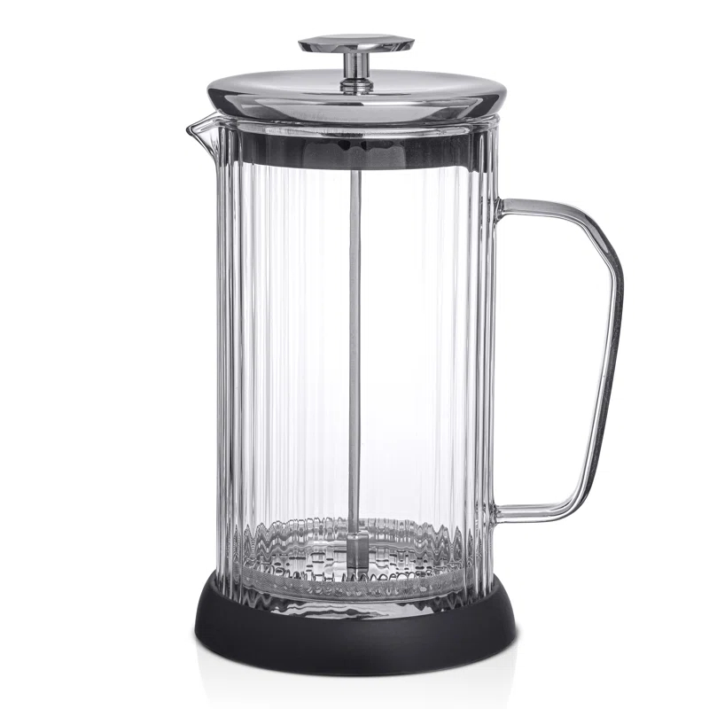 JoyJolt JG10327 JoyJolt Savor Fluted French Press Coffee and Tea Maker, 33.8oz