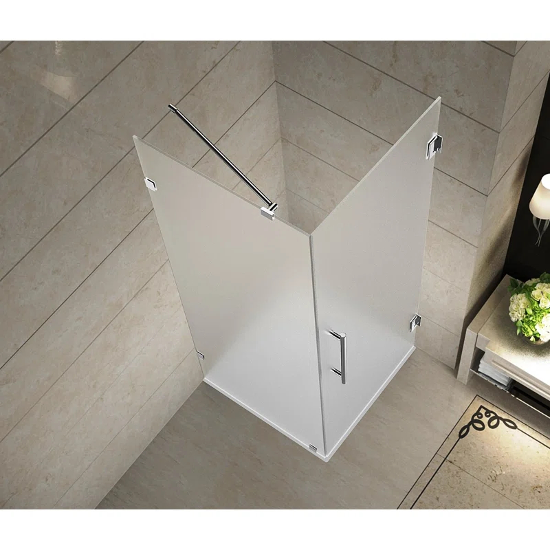 Aston SEN988F-CH-38-10 Aquadica 38" x 72" Square Hinged Shower Enclosure