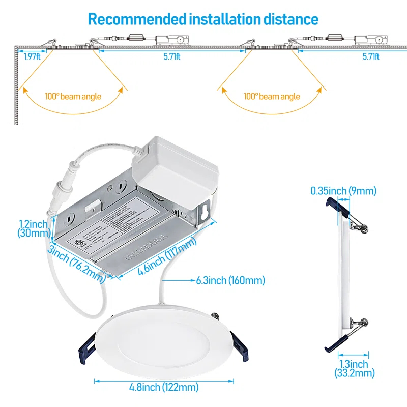 LEDVANS 4 Inch Smart Recessed Light, Color Changing Rgbcw, Voice Control (Set of 4) F-80425