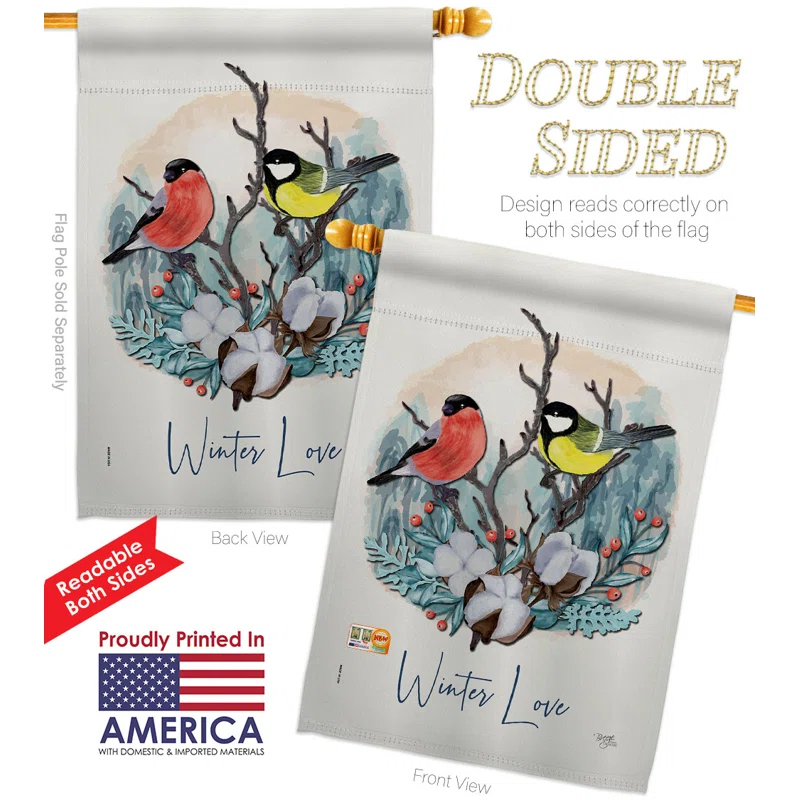 Breeze Decor Double Sided 40'' H x 28'' W Polyester Animal Flag Set