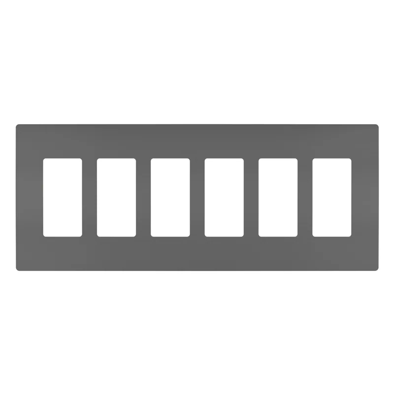 Legrand Radiant 6-Gang Decorator Rocker Screwless Wall Plate