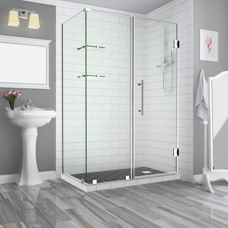 Aston Bromley GS 53" x 72" Rectangle Hinged Shower Enclosure SEN962EZ-SS-533134-10