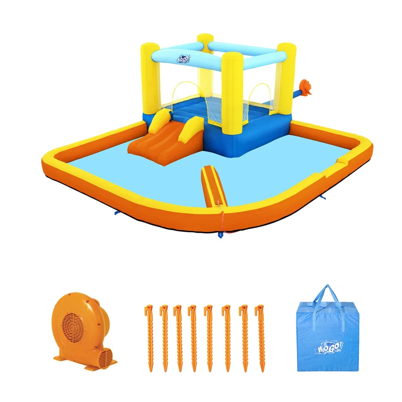 Bestway Bestway H2OGO Beach Bounce Kids Inflatable Outdoor Water Park with Air Blower