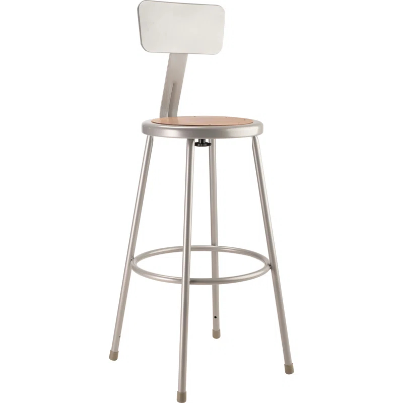 Heavy Duty Steel Stool With Backrest