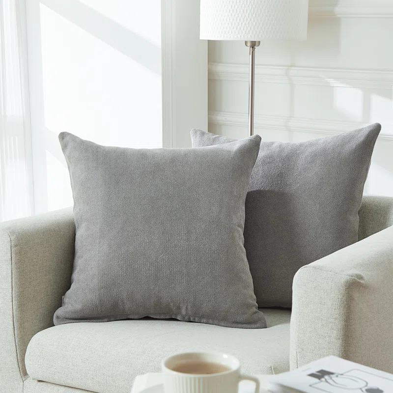 Topfinel Square Chenille Pillow Cover (Set of 2)