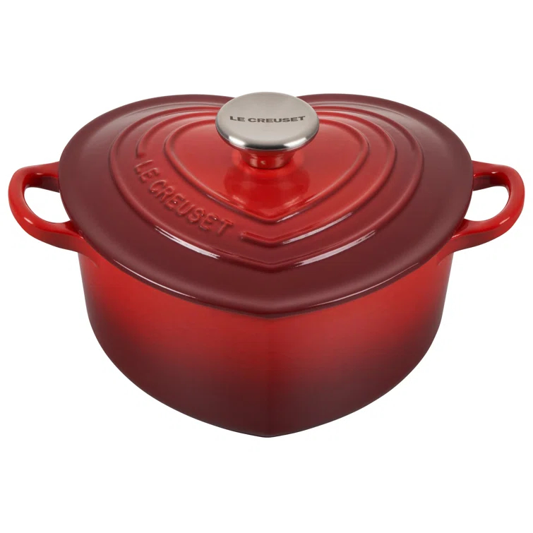 Le Creuset Le Creuset Enameled Cast Iron L'Amour Collection 2 Qt Heart Sheped Dutch Oven with Lid