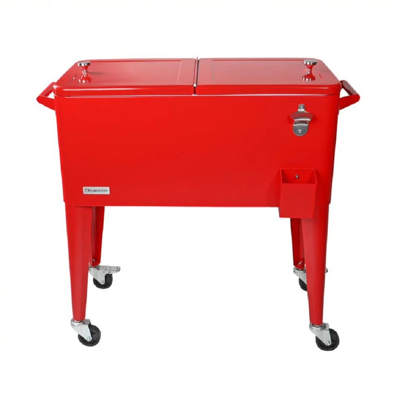 Pearington Pearington 80 Quarts Serving Station / Cart Cooler with wheels
